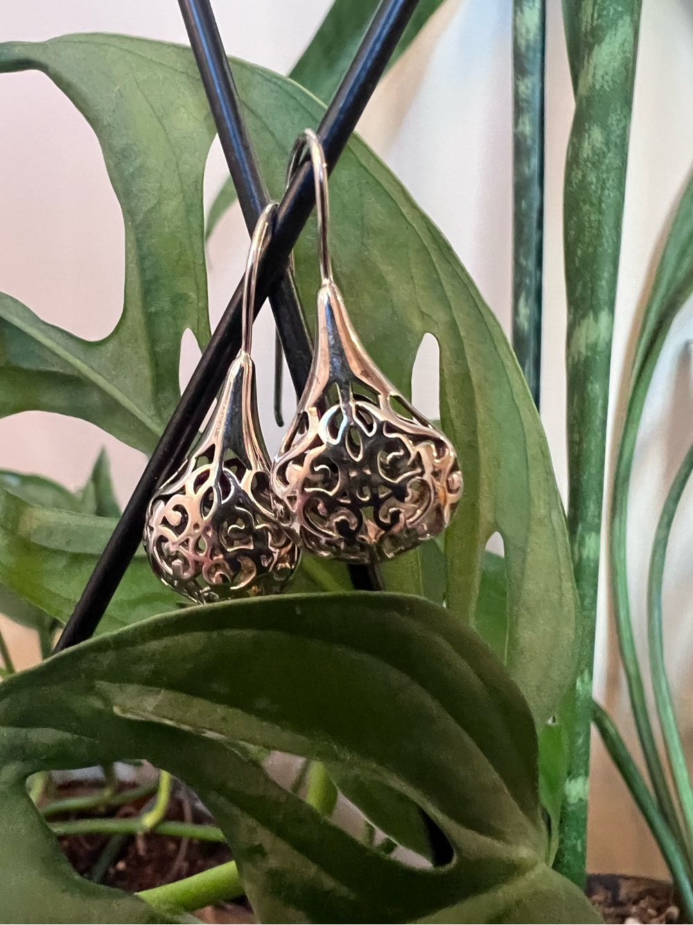 Silpada Sterling Silver Filigree Teardrop Earrings